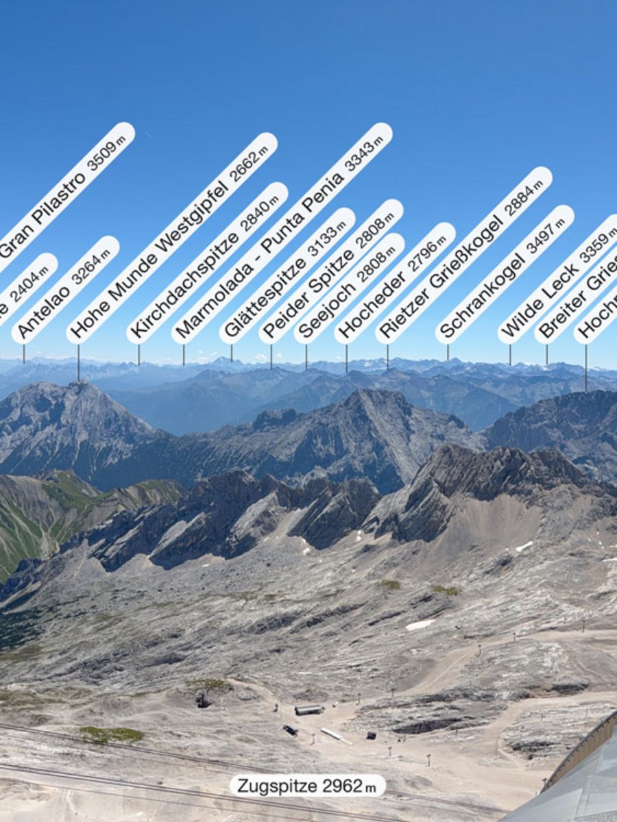 360° Panorama auf der Zugspitze
